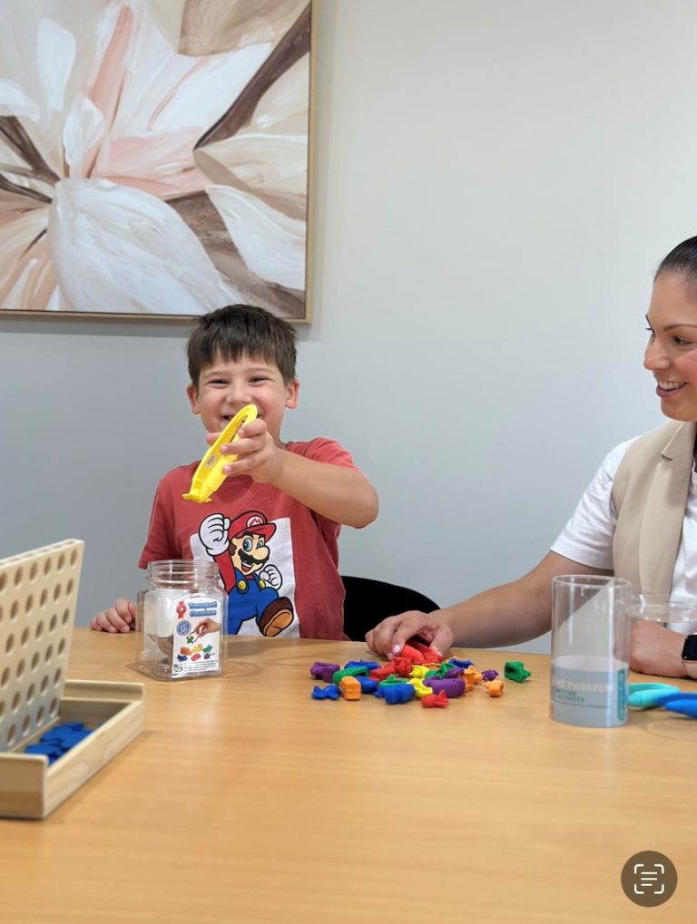 Occupational therapist helping client with home safety assessment in Adelaide
